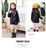 Style Autumn Locomotive Black Children's Leather Jacket