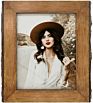 Frame with Bark Edges Used for Desktop or Wall Displays Natural Brown Rustic Wooden Photo Frame