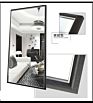 Nordic Solid Wood Long Large Rectangular Full Length Body Mirrors Floor Standing Mirror for Wall Decorative