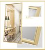 Nordic Solid Wood Long Large Rectangular Full Length Body Mirrors Floor Standing Mirror for Wall Decorative