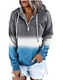 Womens Casual Zipper Hooded Sweatshirts Long Sleeve Fall Tops Cozy Hoodies for Women Pullover