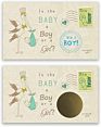 Full Color Printing Reveal the Gender of Your Baby Pregnancy Scratch off Cards