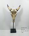 Resin Animal Cow Bull Buffalo Sheep Lamb Deer Skull Head with Stand House Room Tabletop Decorative Ornaments Statues Figurines