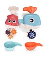 Bath Toys for Toddler with Waterfall Station, Bath Squirters, Wind up Bath Toy and Bath Cups