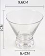 Clear Stemless 8 Ounces Cocktail Glasses Set Martini Glass Cup