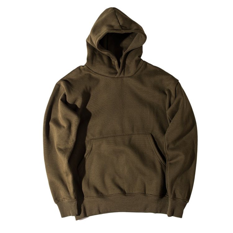 100% Cotton Unisex Brown Heavy Hoodies Blank over Size Hoodie Pullover