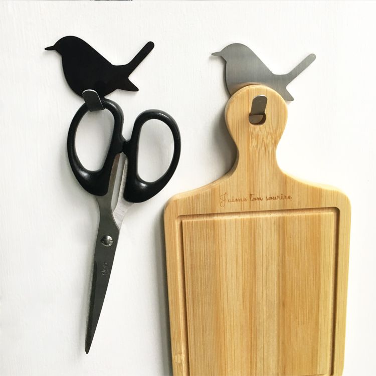 2Pc Bird Pattern Hooks Self Adhesive Door Wall Hanger Hooks Suction Heavy Load Rack Cup Sucker Bathroom Kitchen Hanger Organizer