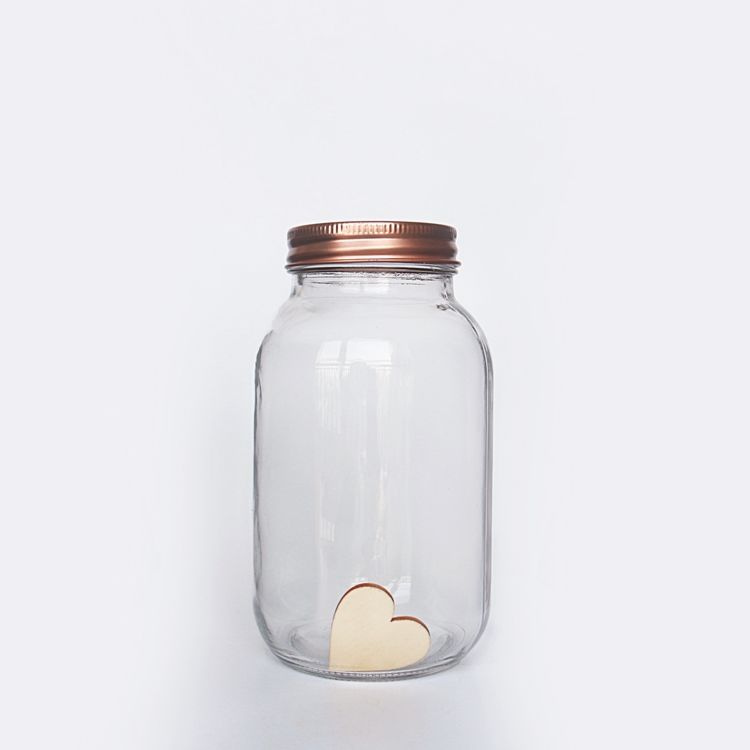 32Oz Glass Mason Jar with 70Mm Coin Bank Lids for Gift