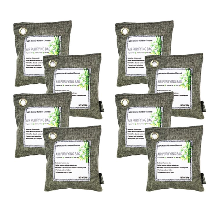 8X200G Activated Bamboo Charcoal Air Purifying Deodorizer Bag