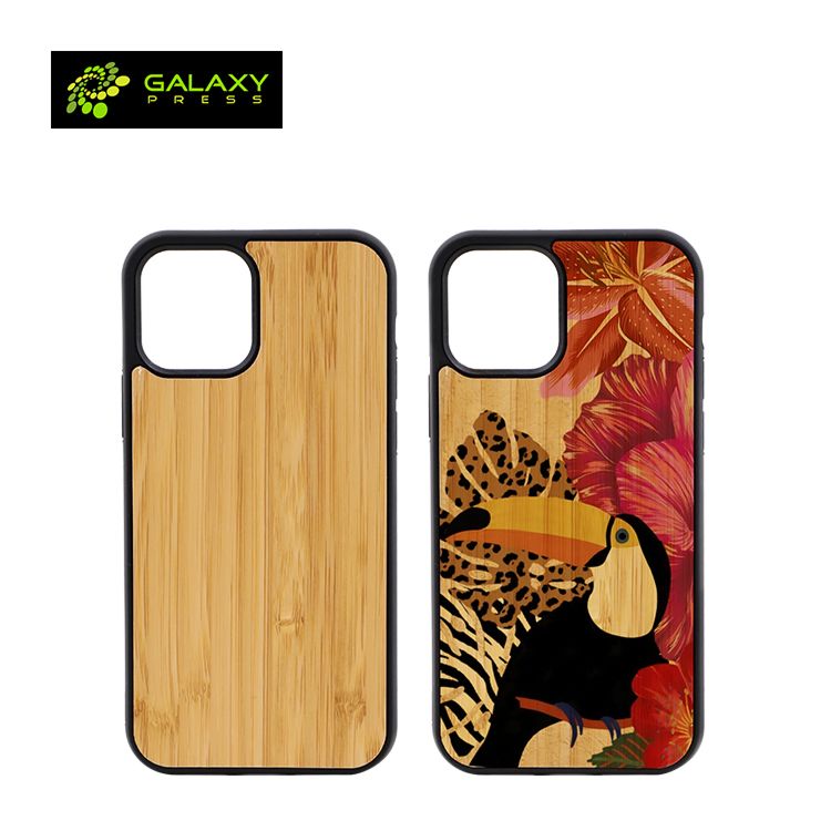 !!! Customized Diy Sublimation Blanks Tpu Case with Bamboo Insert for Iphone 12