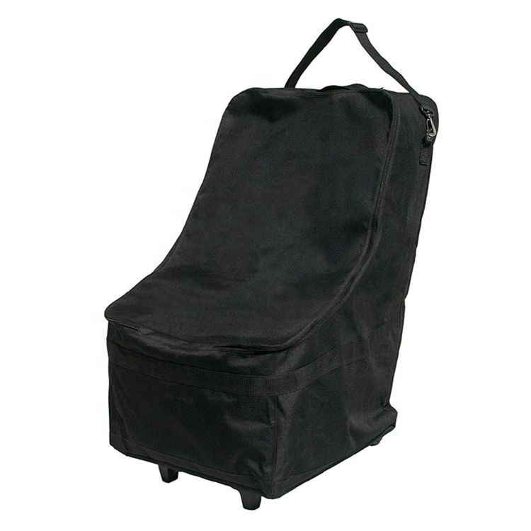 Adjustable Padded Backpack Child Car Seat Travel Bag with Wheels