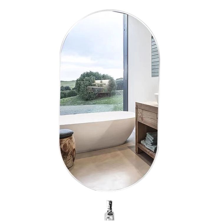 Bathroom Mirror Light Luxury Oval Mirror Wall Hanging Decorative Mirror