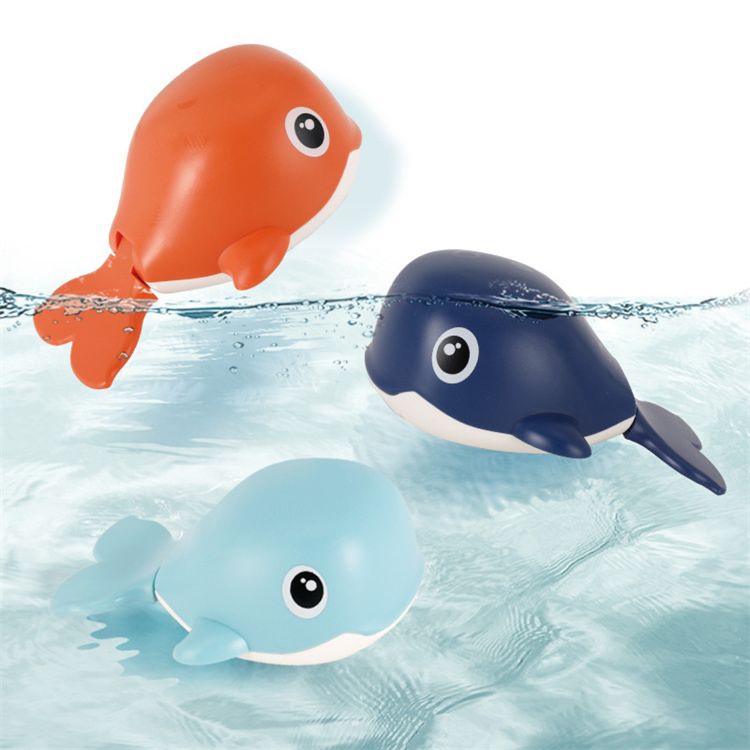 Bpa Free Baby Bath Tub Rotation Clockwork Cute Wind up Whale Bath Toy