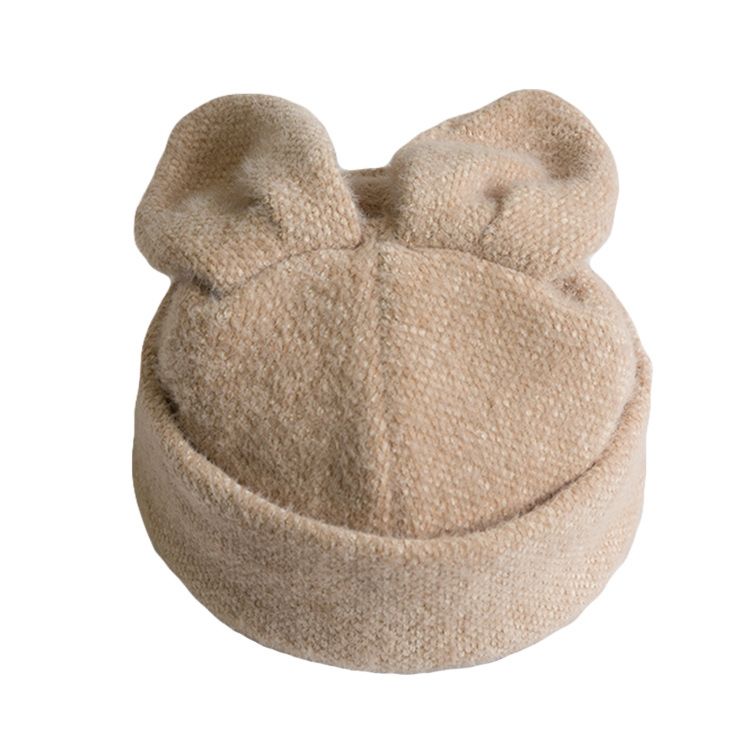 Bunny Ear Knitted Hat Lovely Unisex Rabbit Ear Windproof Knitted Hat for Season