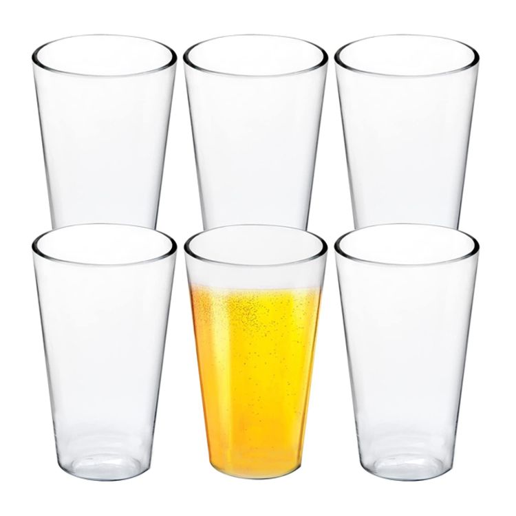Classic Design Beer Water Juice Drinking Glass with Decals for Beer Drinking Beer Glass 500Ml