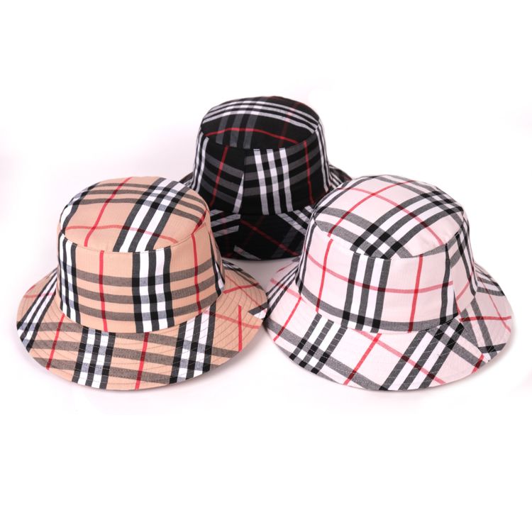 Classic Retro Style Plaid Print Disigner Luxury Bucket Hat Bucket Hat for Unisex