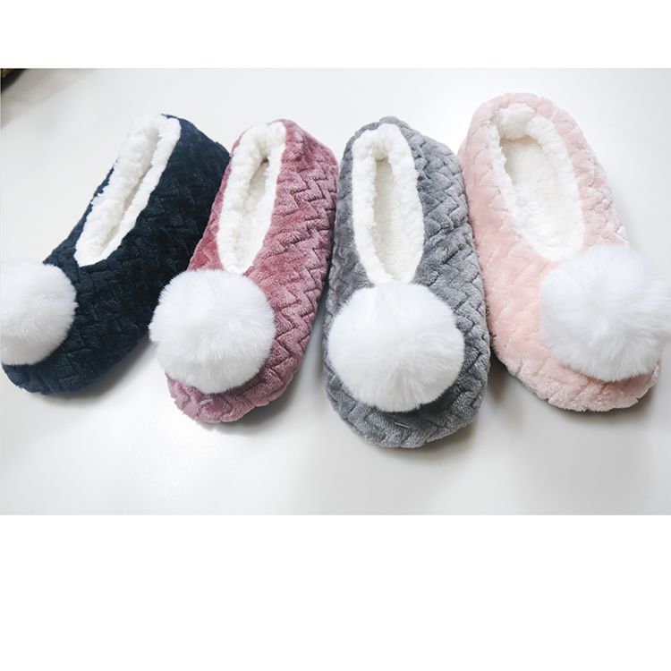 Comfortable Indoor Warm Wool Ball Home Cotton Shoes