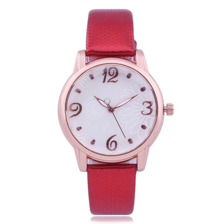 Creative Sunflower Women Leather Belt Watch, Digital Quartz Watch for Lady,Trend Design Quartz Watch(Kkwt82067)