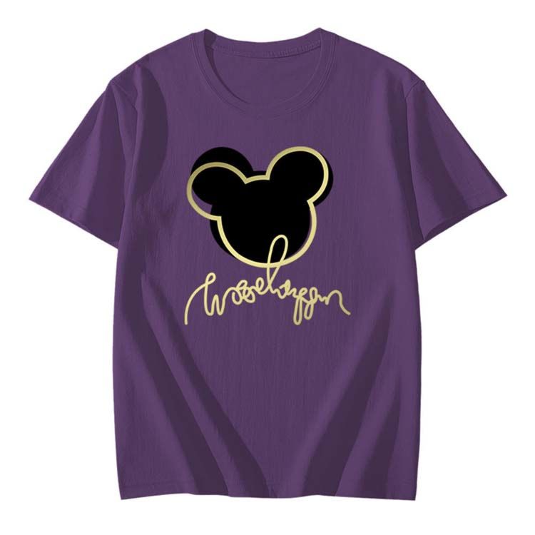 Customize Tee Cute Mickey Mouse Cartoon Tshirt O-Neck Womens T Shirt Oversized T-Shirts with Design