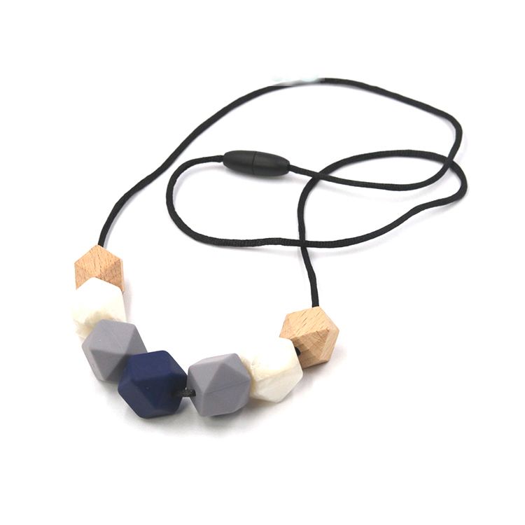 Customized Silicone Teething Necklace Baby Chew Necklace Teether Toy