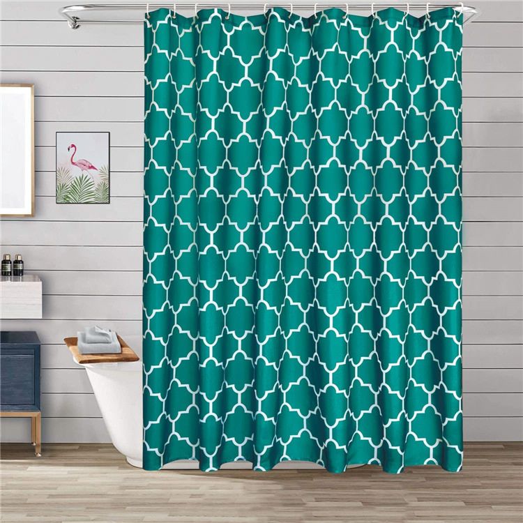 Dark Green Shower Curtain for Bathroom - Fabric Waterproof Customize Easter Shower Curtain