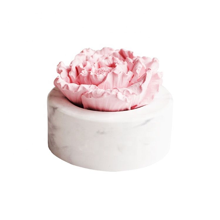 Decorative Home Fragrance Scented Ceramic Peony Flower Aroma Essential Oil Diffuser