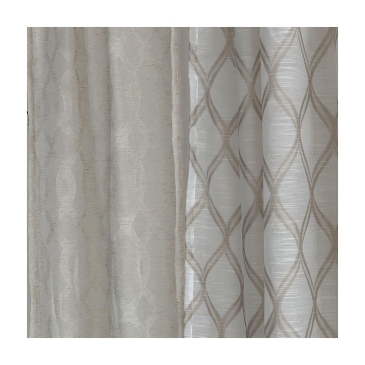 Direct Sales Geometric Diamond Jacquard Home Decoration Curtain Balcony Blackout Gauze