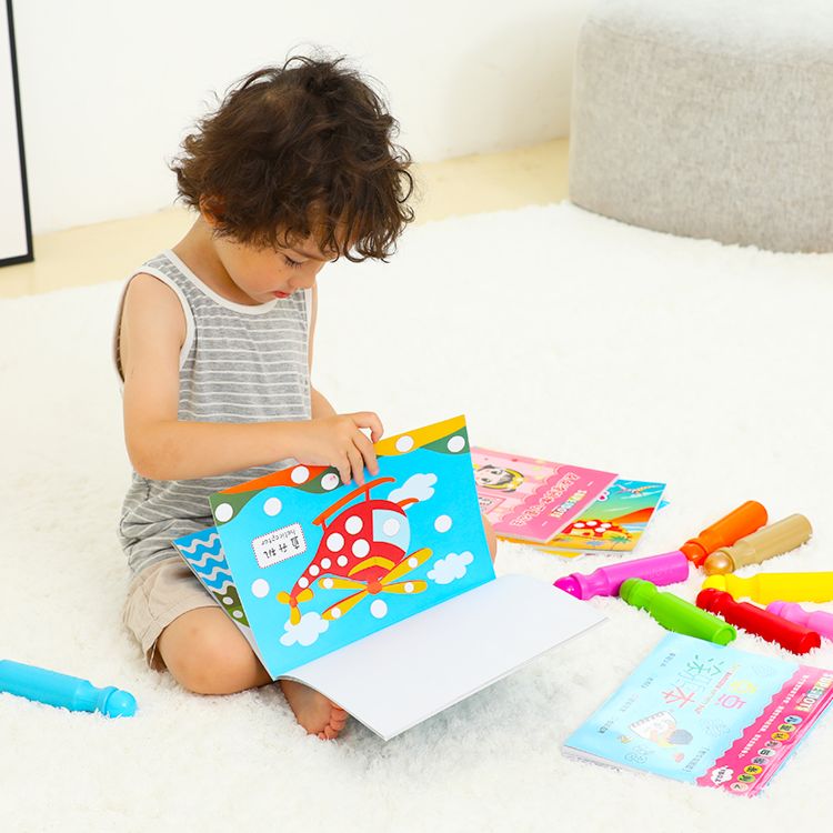 Dot Markers Activity Book, Kids Education Activity Drawing Paper Books for Dot Marker Pens Painting Tools