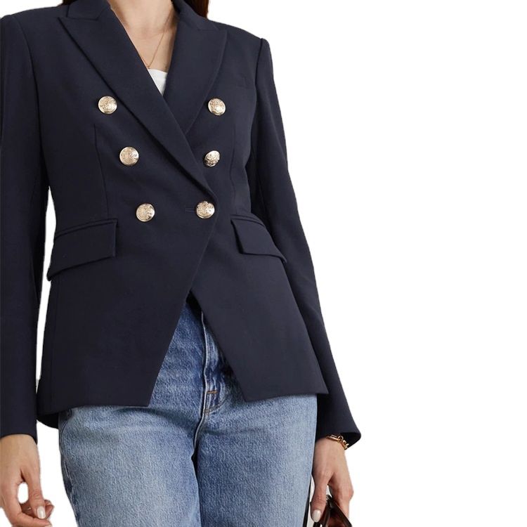 Double Breasted Blazer Women Blazer Bodycon Romper Women Deep V Breasted Coat Blazer Long Sleeve Women