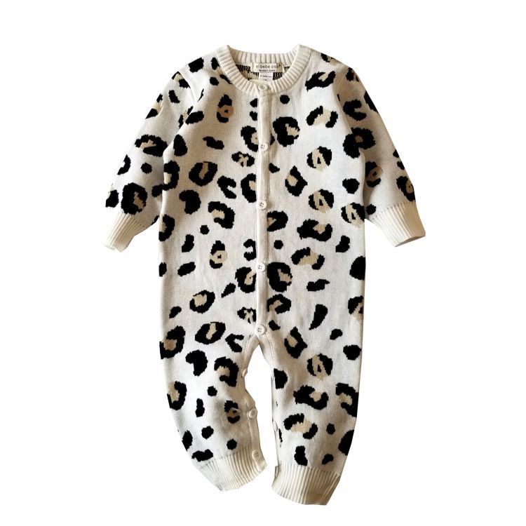 High- Good Price Cute Leopard Print Baby Romper Suit Newborn Clothes