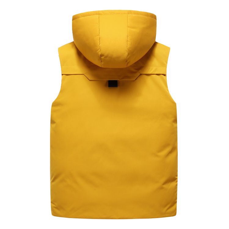 Hooded Men Vest Puffer Sleeveless Jacket Active Gilet Padded Vest Men Removable Hooded Outwear Jacket