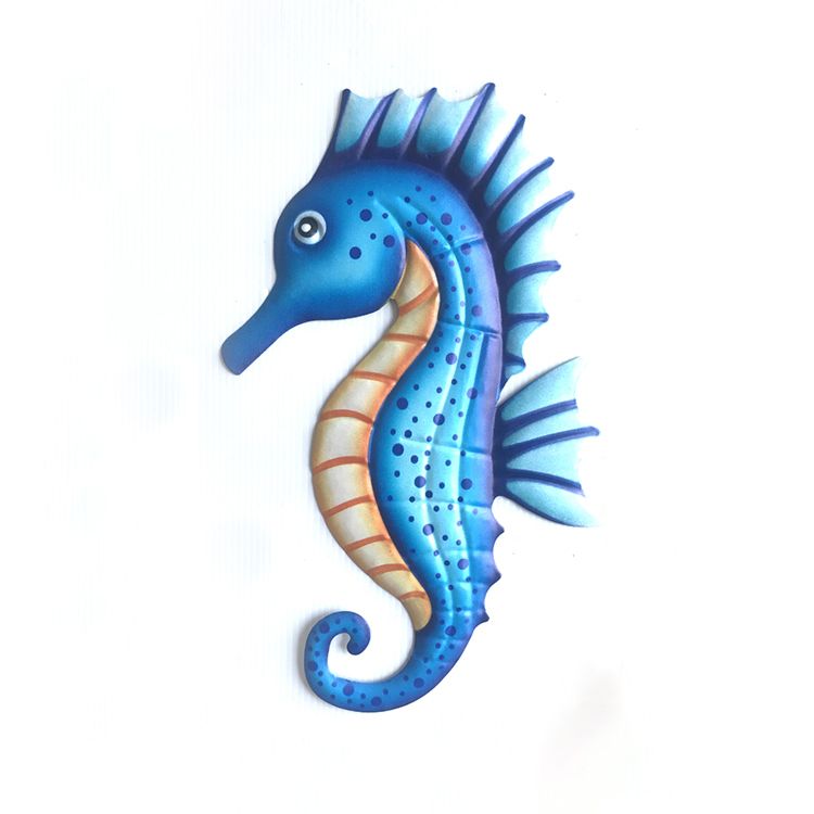 In Stock Metal Seahorse Pendant Wall Art Seahorse Hanging for Home Garden Decor