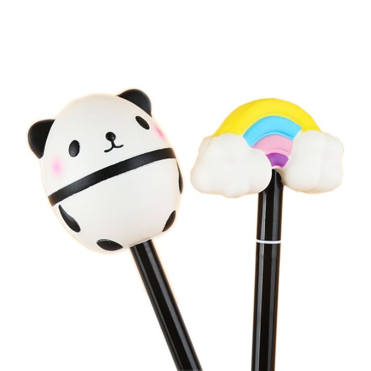 Kawaii Squishy Pen Slow Rising Pencil Cap Pencil Topper Cover Decorations