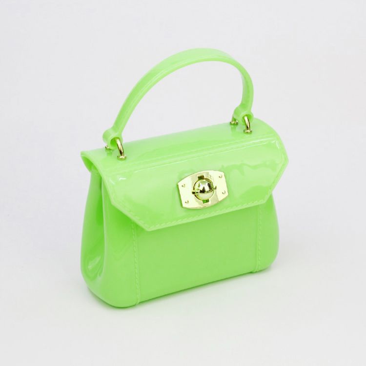 Kids Cute Jelly Purses Purse with Green Yellow Red Color Cross Body Bag for Kids
