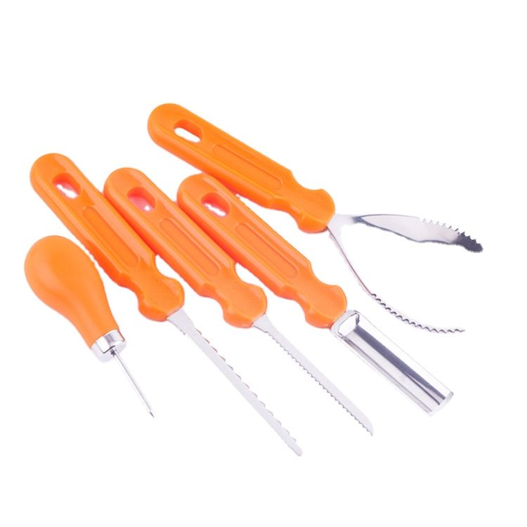 Kitchen Accessories Halloween Kitchen Tools Fruit Knife Pumpkin Carving Knife Set of 5 Pieces