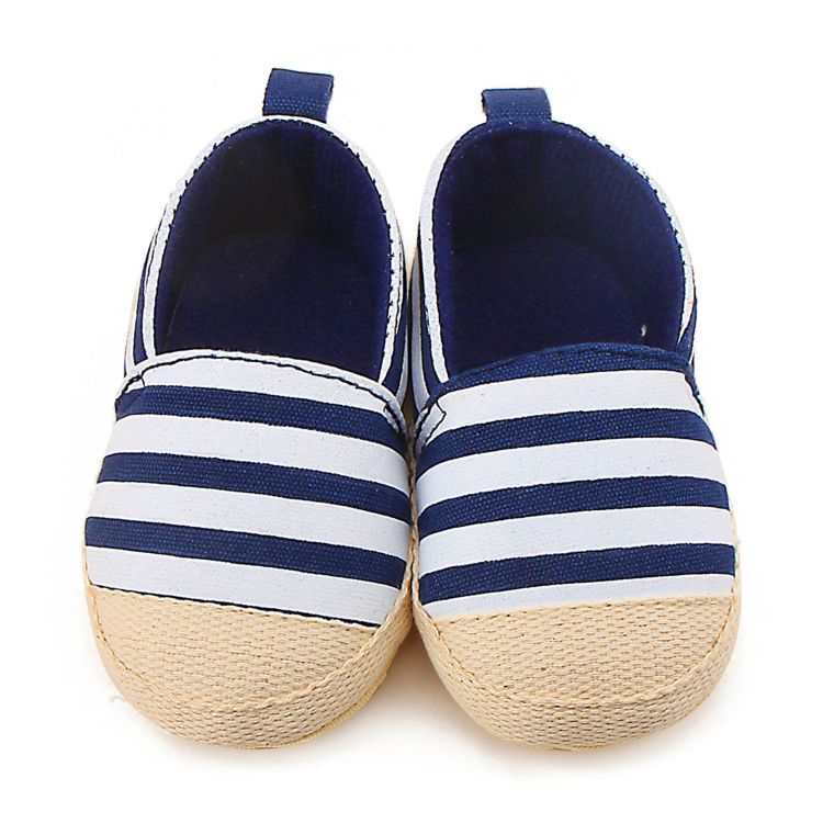 Latest Design Fancy Design Naval Stripe Toddler Casual Striped Shoes for Baby Boy