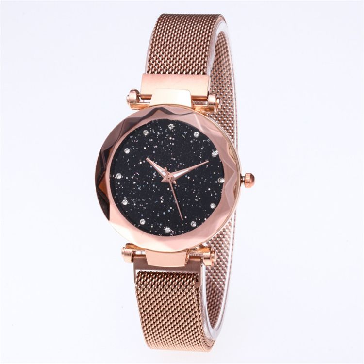 Latest Starry Sky Face Design Watch Magnet Buckle Steel Mesh Band Milanese Strap Women Quartz Wrist Watch Jam Tangan