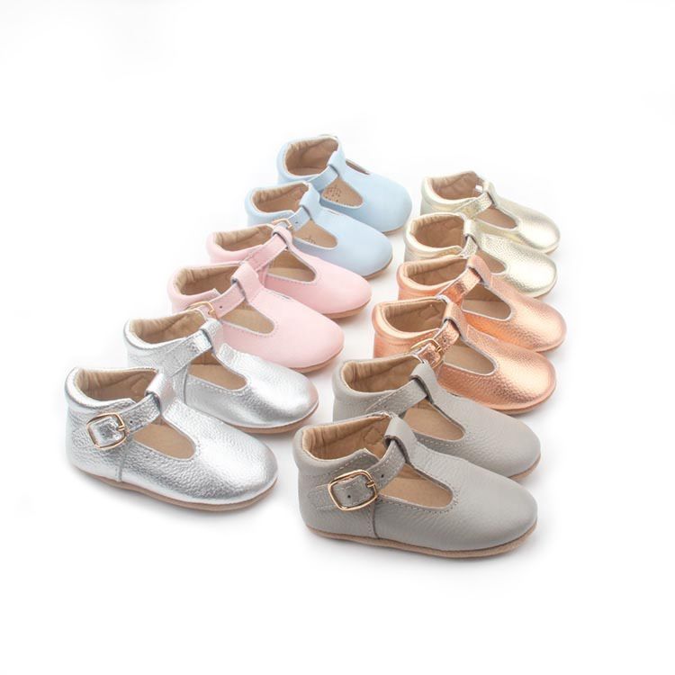 Leather Baby Shoe Beauty Girls Sof T-Bar Mary Jane Shoes Kids Shoes