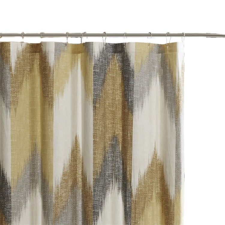 Made Curtain Black Luxury Bathroom Shower Curtain Waterproof Print Shower Curtain