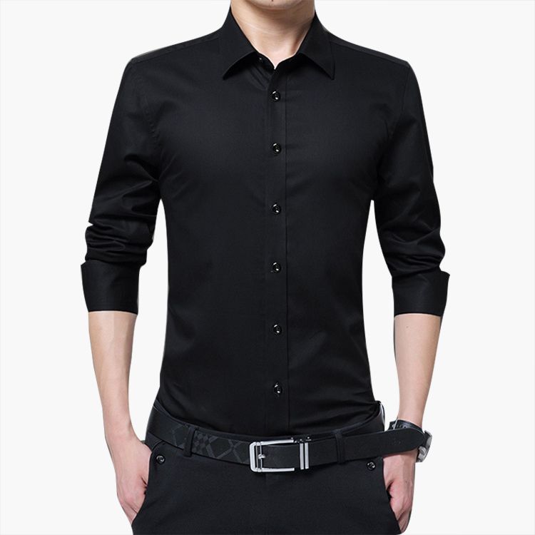 Men's Casual Button-Down Slim Fit Shirt Mens Business Formal Long Sleeve Classic Dress Shirts