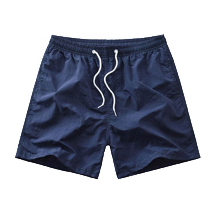 Mens Drawstring Elastic Waist Casual Boys Loose Beach Holiday Shorts Plain Short