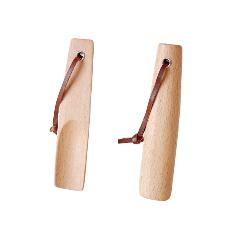 Mini Child Wood Shoe Horn with Logo