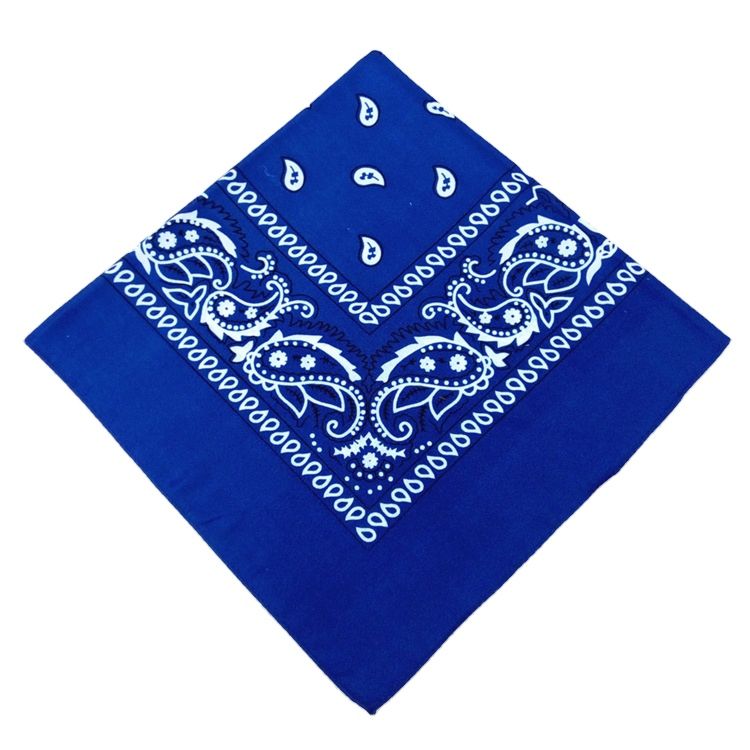 Navy Blue Bandana Men Biker Women Seamless Head Scarf Outdoor Sports Bandana Square Paisley Bandana