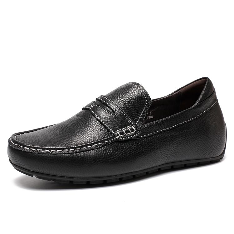 Noble Design Brown Casual Handmade Leather Loafer Driving Invisible Elevator Loafer Shoes Men