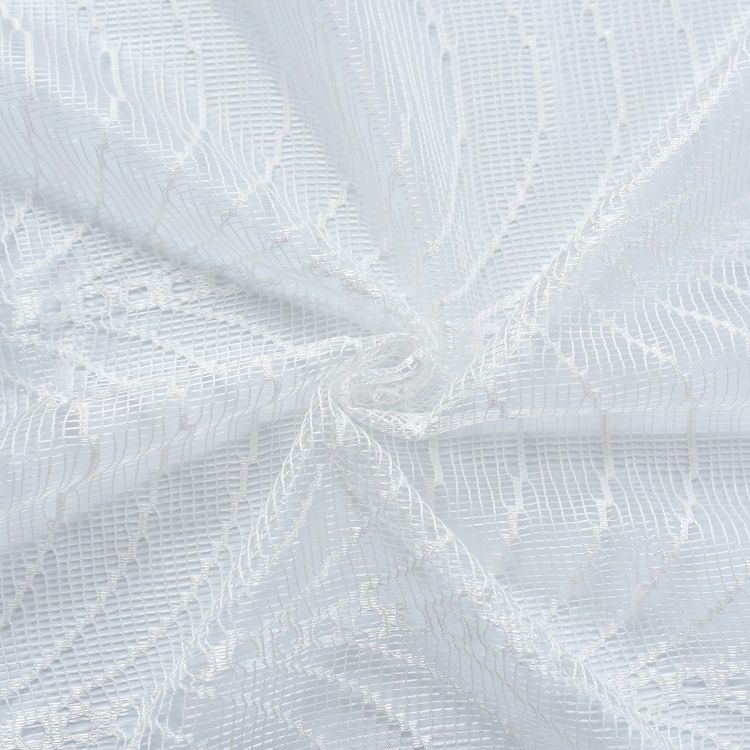 Polyester Textured Sheer Drapes Wall Filter Sunlight White Sheer for Bedroom Curtain Fabric