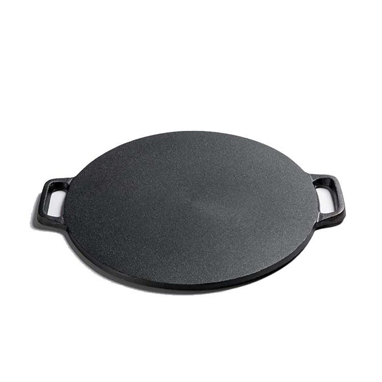 Pre Seasoned Heavy Duty Construction Cast Iron Grilling Wok, Large, Black