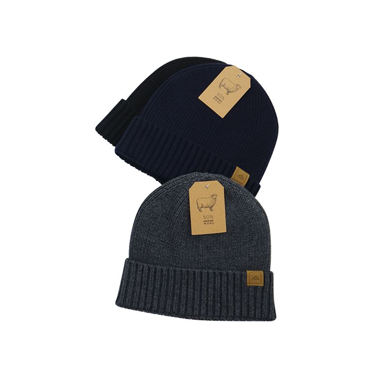 Premium Warm Soft Stretchy 100% Merino Wool Itch-Free Cuffed Knit Beanie Hats for Men and Women