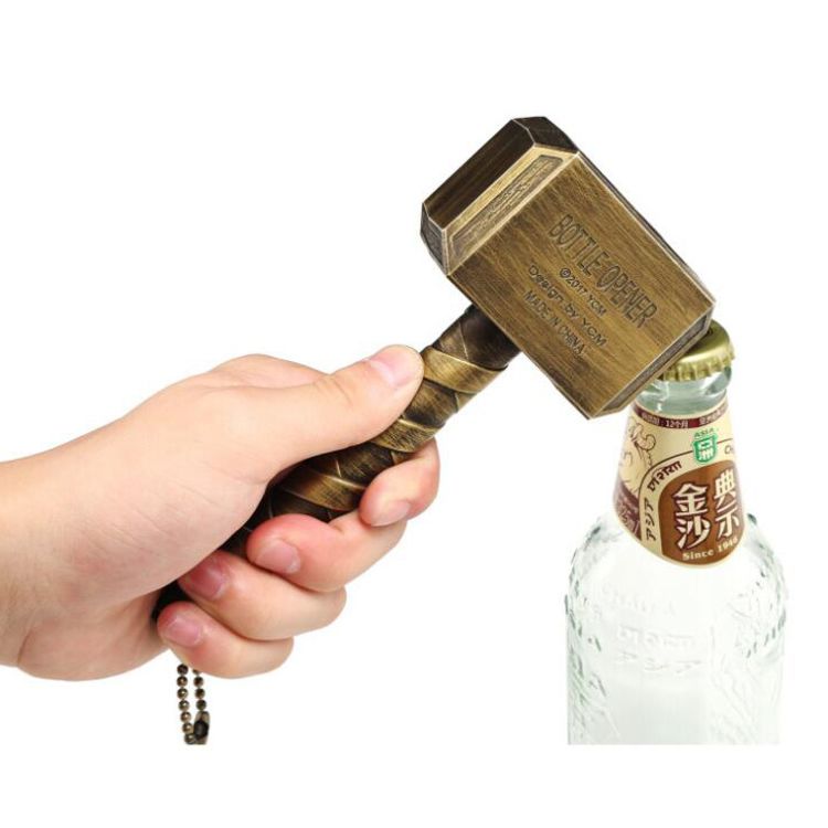 Silver Beer Bottle Openers Multifunction Hammer of Thor Shaped, Thor Hammer Bottle Opener Beer Opener