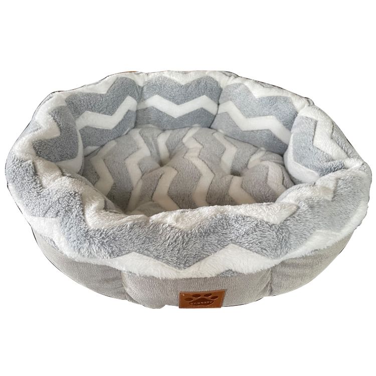 Soft and Comfortable Gray Octagonal Basin Dog Bed