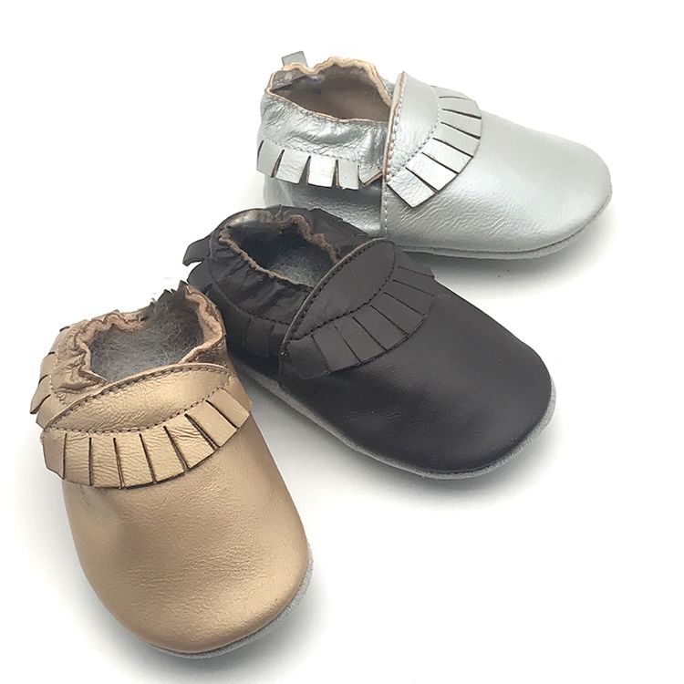 Soft Soles Leather Anti-Slip Handmade Durable Dress Baby Shoes Ready to Ship